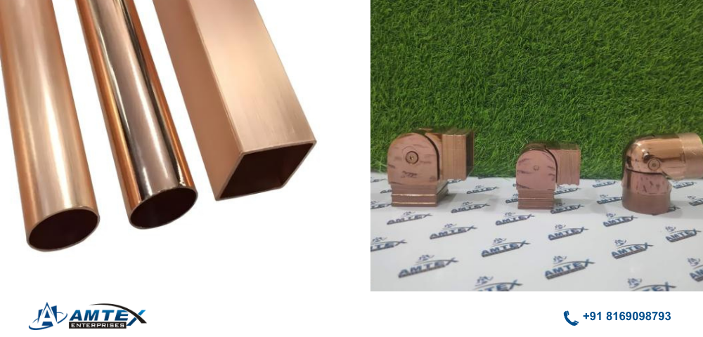ss rose gold pipe